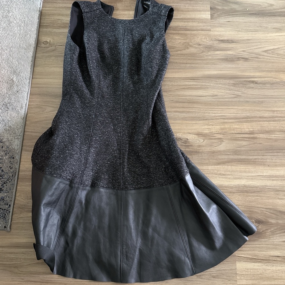 Club Monaco Black and Gray Midi Dress